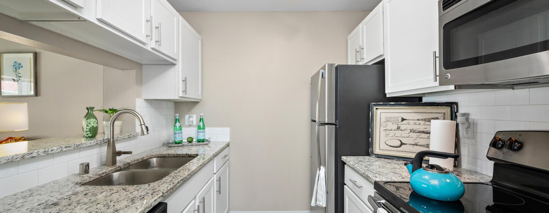 kitchen with ample counter-space and modern appliances