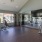 a gym with strength training equipment